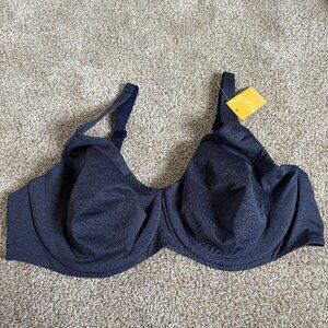 Delimira Minimizer Bra 46D Dark Blue Underwire Comfortable Sapphire Heather NWT